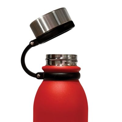 Image showing 5 th Outdoors Professional 20-Oz. Stainless Steel Double-Walled Vacuum-Insulated Travel Bottle with Leakproof Screw Cap (Red)