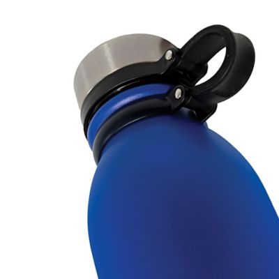 Image showing 6 th Outdoors Professional 20-Oz. Stainless Steel Double-Walled Vacuum-Insulated Travel Bottle with Leakproof Screw Cap (Blue)