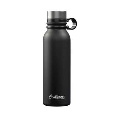 Outdoors Professional 20-Oz. Stainless Steel DoubleWalled Vacuum-Insulated Travel Bottle, Leakproof Screw Cap (Retro Good Vibes)