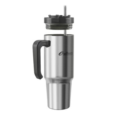 Image showing  30-Oz. Stainless Steel Double-Walled Insulated Tumbler with Straw (Stainless Steel)