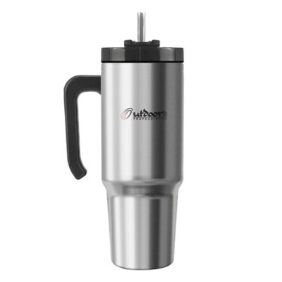 Image showing 6 th Outdoors Professional 30-Oz. Stainless Steel Double-Walled Insulated Tumbler with Straw (Stainless Steel)