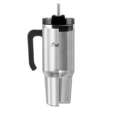 Image showing 8 th Outdoors Professional 30-Oz. Stainless Steel Double-Walled Insulated Tumbler with Straw (Stainless Steel)