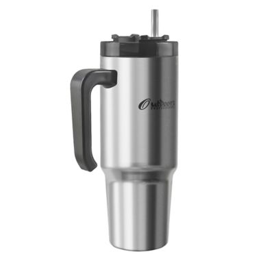 Image showing 9 th Outdoors Professional 30-Oz. Stainless Steel Double-Walled Insulated Tumbler with Straw (Stainless Steel)
