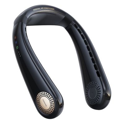 Image showing  Portable Neck Fan, COOLiFY Air Personal Wearable Neck Air Conditioner, Bladeless, 5000mAh Rechargeable (Golden Black)