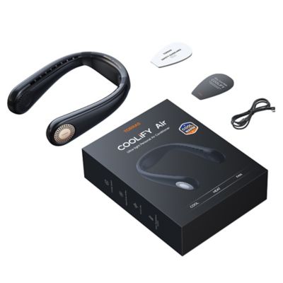 Image showing  Portable Neck Fan, COOLiFY Air Personal Wearable Neck Air Conditioner, Bladeless, 5000mAh Rechargeable (Golden Black)