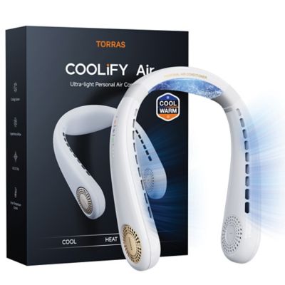 Image showing 7 th TORRAS Portable Neck Fan, COOLiFY Air Personal Wearable Neck Air Conditioner, Bladeless, 5000mAh Rechargeable (Golden White)