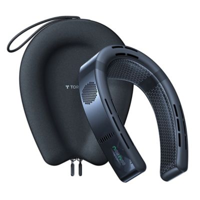 Image showing  Portable Neck Fan, COOLiFY CyberSmart AIControl Air Conditioner, Bladeless, 6000mAh Rechargeable (Cascade Black)