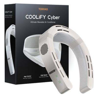Image showing  Portable Neck Fan, COOLiFY CyberSmart AIControl Air Conditioner, Bladeless, 6000mAh Rechargeable (Glacial White)