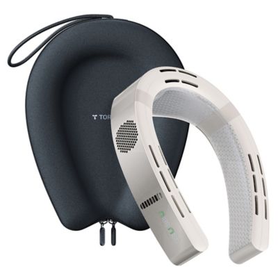 Image showing  Portable Neck Fan, COOLiFY CyberSmart AIControl Air Conditioner, Bladeless, 6000mAh Rechargeable (Glacial White)