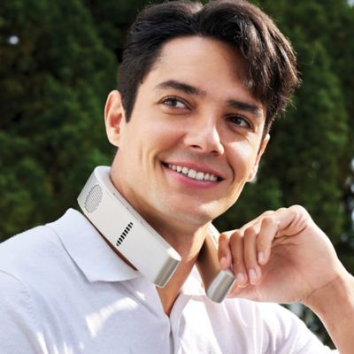 Image showing 8 th TORRAS Portable Neck Fan, COOLiFY CyberSmart AIControl Air Conditioner, Bladeless, 6000mAh Rechargeable (Glacial White)