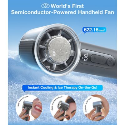 Image showing 5 th TORRAS COOLiFY iva Handheld High-Speed Portable Fan with 4,900-mAh Battery (Charcoal)