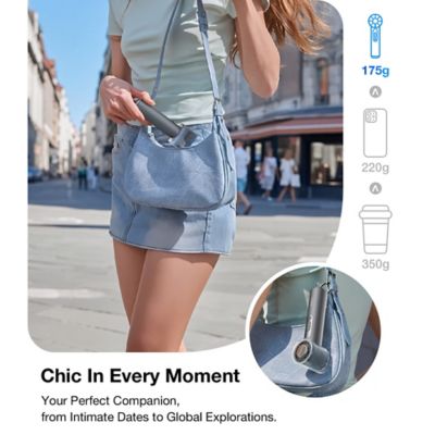 Image showing 7 th TORRAS COOLiFY iva Handheld High-Speed Portable Fan with 4,900-mAh Battery (Charcoal)