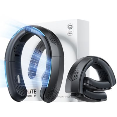Image showing  Portable Foldable Neck Fan, COOLiTE with 4,000-mAh Battery (Space Black)