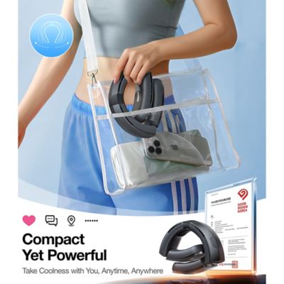 Image showing 6 th TORRAS Portable Foldable Neck Fan, COOLiTE with 4,000-mAh Battery (Space Black)