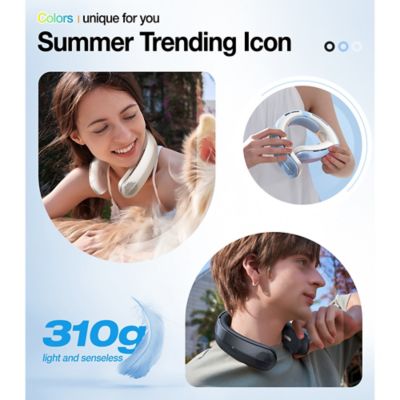 Image showing 7 th TORRAS Portable Foldable Neck Fan, COOLiTE with 4,000-mAh Battery (Space Black)