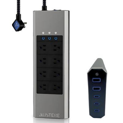 Austere V Series Power 3,000-Joules Surge Protector Power Strip & USB Charger, 8 AC Outlets and 5 OmniPort USB Ports, 6Ft. Cord