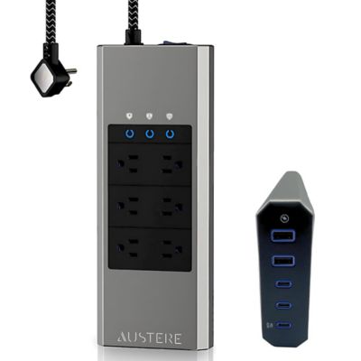 Austere VII Series Power 4,000-Joules Surge Protector Power Strip with 5 OmniPort USB+PD Ports, 6-Ft. Cord (6 Outlet)