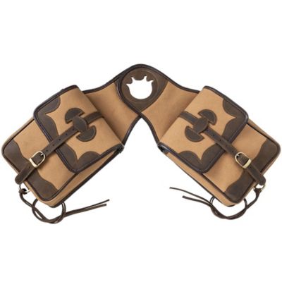 Image showing  Canvas Horn Bag with Leather Accents