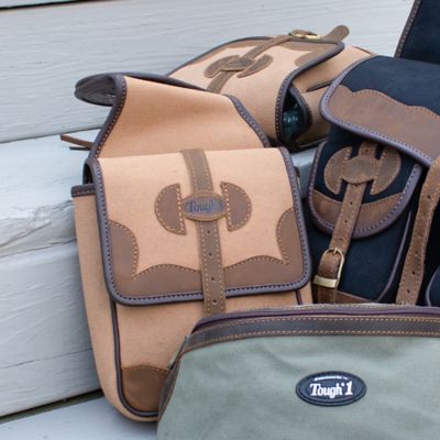 Image showing  Canvas Horn Bag with Leather Accents