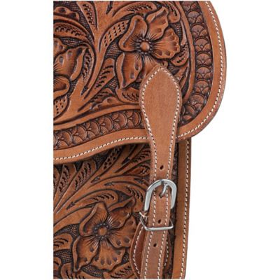 Image showing  Floral Tooled Saddle Bag