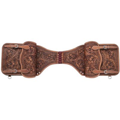 Image showing  Floral Tooled Saddle Bag
