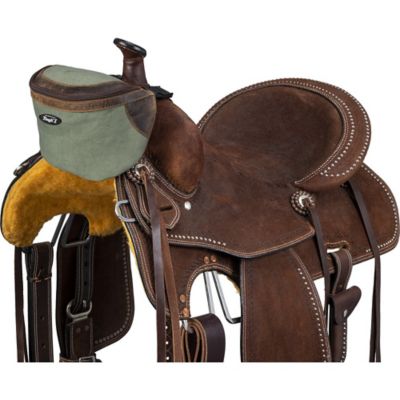 Image showing  Canvas Pommel Bag with Leather Accents