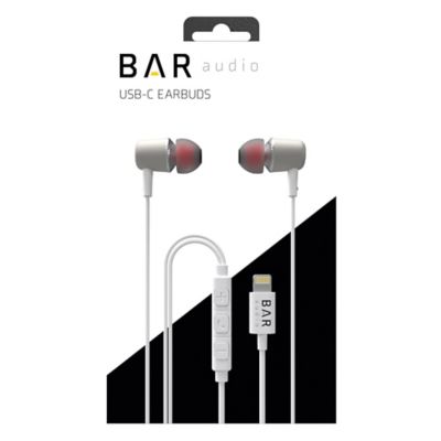 CELLHELMET Bar Audio In-Ear Earbuds with Microphone, Lightning Connector, White