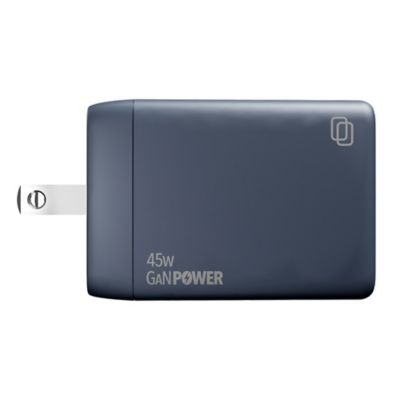 Image showing  Dual-Port 45-Watt USB-C and USB-A GaN Wall Charger