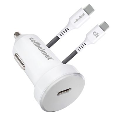 Image showing  30-Watt PD Car Charger with 3-Ft. Round USB-C to USB-C Cable