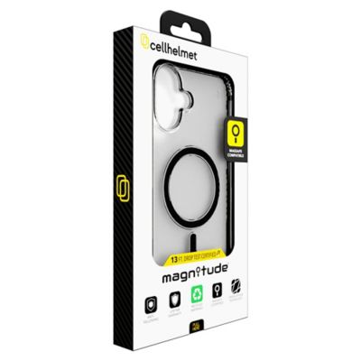 Image showing 6 th CELLHELMET Magnitude Series MagSafe-Compatible Case (iPhone 16 Plus, Onyx Black)
