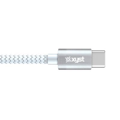 Image showing  10-ft. Braided USB-C to USB-C Cable, White