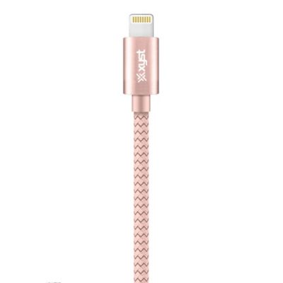 Image showing  Charge and Sync USB to Lightning Braided Cable, 10 ft. (Rose Gold)