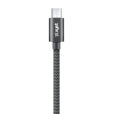 Image showing  Charge and Sync USB to Micro USB Braided Cable, 10 ft. (Black)