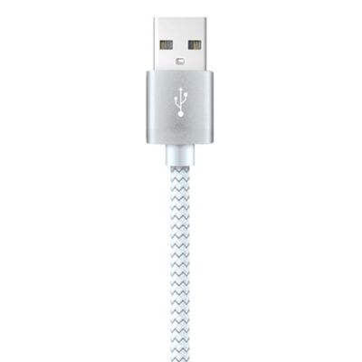 Image showing  Charge and Sync USB to USB-C Braided Cable, 10 ft. (White)