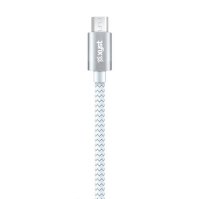 Image showing  Charge and Sync USB to Micro USB Braided Cable, 10 ft. (White)