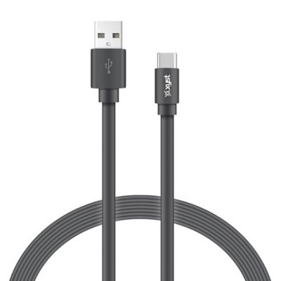 Image showing  Charge and Sync USB to USB-C Flat Cable, 4 ft. (Black)
