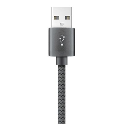 Image showing  Charge and Sync USB to USB-C Braided Cable, 10 ft. (Black)