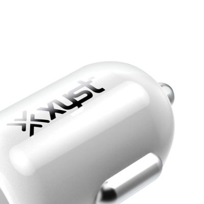 XYST 2.4-Amp Dual USB Car Charger (White)