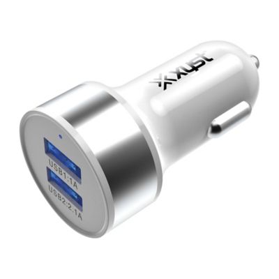 Image showing  2.4-Amp Dual USB Car Charger (White)