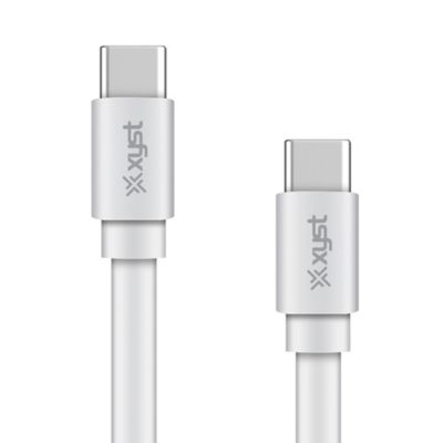 XYST 4-ft. Flat USB-C to USB-C Cable, White