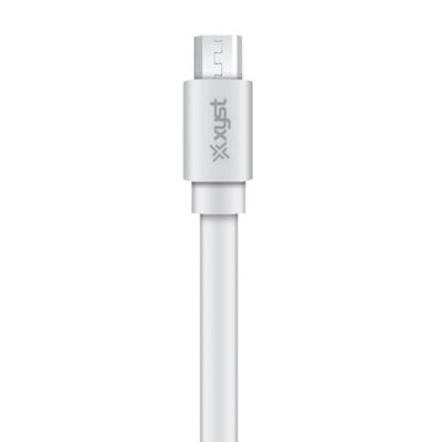 Image showing  Charge and Sync USB to Micro USB Flat Cable, 4 ft. (White)
