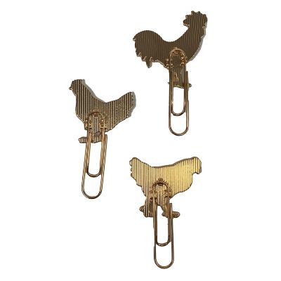 Image showing  Enamel Paperclips Set of 3 - Chickens