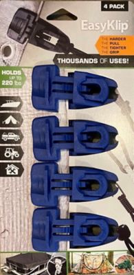 Image showing  4pk Heavy Duty Tarp Clips Blue