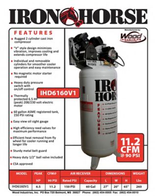 Image showing  Stationary 60 gal. Air Compressor