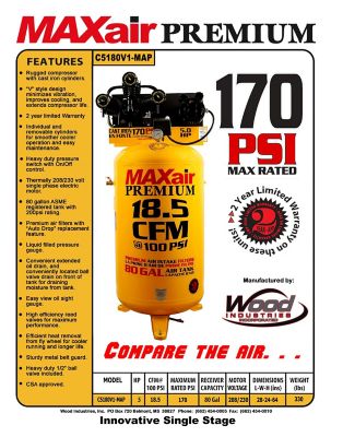 Image showing  Premium 80 gal. Air Compressor