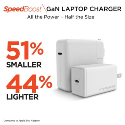 Image showing  SpeedBoost 65-Watt USB-C PD GaN Laptop Wall Charger with PPS, White