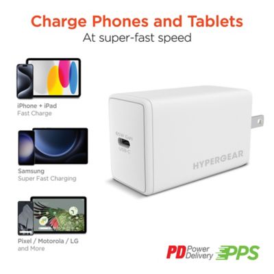 Image showing  SpeedBoost 65-Watt USB-C PD GaN Laptop Wall Charger with PPS, White