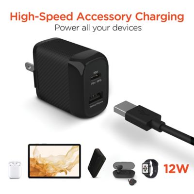 Image showing  SpeedBoost 25-Watt PD Dual-Output USB-C Wall Charger Kit