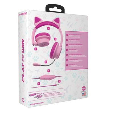 Image showing  Kombat Kitty Gaming Headset for Kids (Pink)