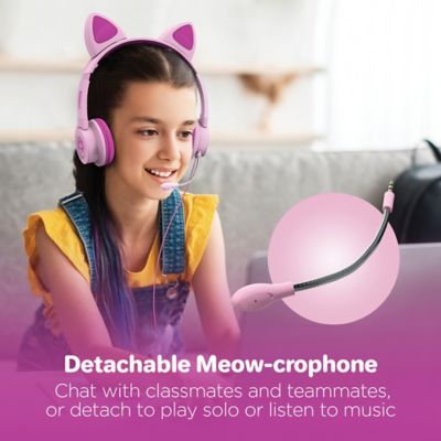 Image showing  Kombat Kitty Gaming Headset for Kids (Pink)